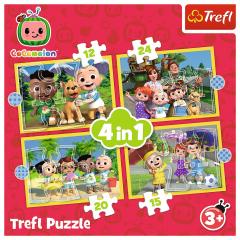 Puzzle 4in1 - Cocomelon prezentarea familiei