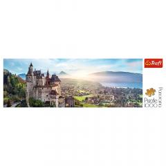 Puzzle 1000 piese - Panorama Castle of Menthon, France