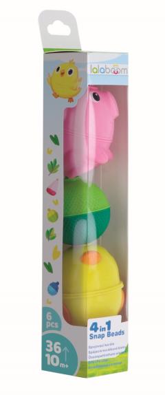 Joc de dezvoltare pentru bebe - Montessori Lalaboom 6 piese