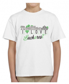 Tricou copii - Marime 8-9 ani - I love Bucuresti