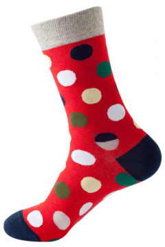 Sosete confortabile - Rosii cu buline