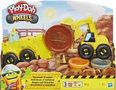 Set plastilina - Play-Doh - Wheels Drive And Dredge Excavator