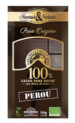 Ciocolata neagra 100% cacao - Peru Bio