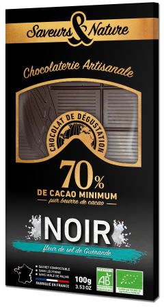 Ciocolata neagra BIO - Fleur de sel 