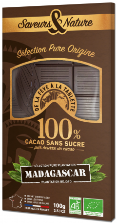 Ciocolata artizanala - 100% Cacao - Madagascar BIO