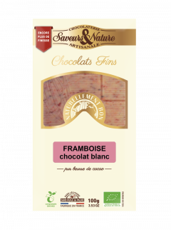 Ciocolata artizanala - Blanc Framboise Bio