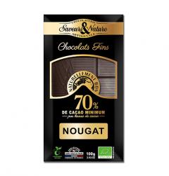  Ciocolata neagra 70% cu nuga -100 G Bio