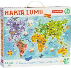 Puzzle 168 piese - Harta Lumii