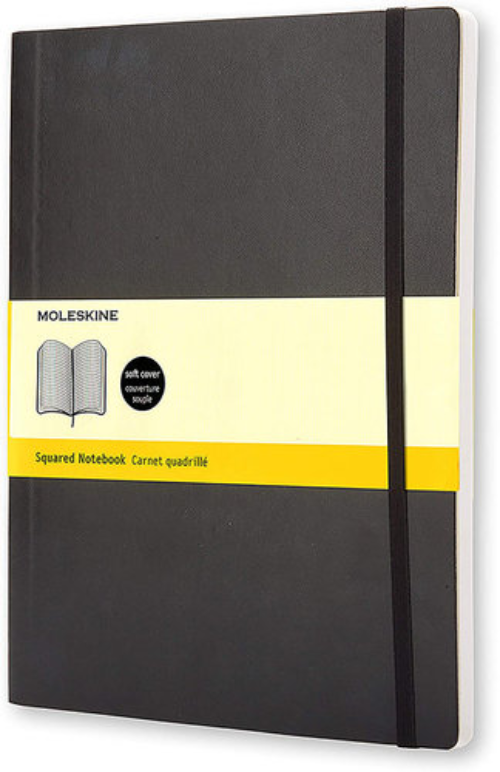 Moleskine Extra Large, Soft Cover, Squared Black Moleskine