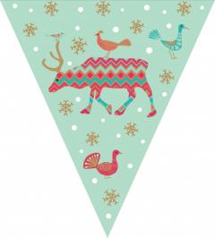 Decoratiune Craciun - Caribou Christmas Bunting