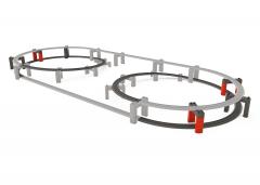 Set de constructie - Elevated Railroad Plastic Track Extension Set