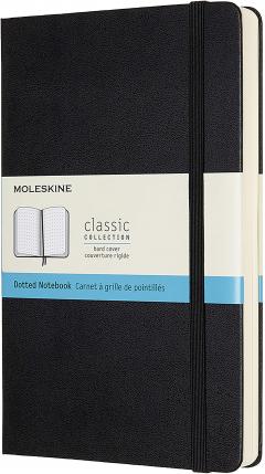 Carnet - Moleskine Notebook, Expanded Large, Dotted, Black Hard Cover