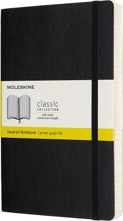 Carnet - Moleskine Notebook, Expanded Large, Squared, Black, Soft Cover