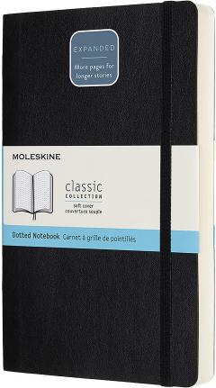 Carnet - Moleskine Classic - Soft Cover, Large, Dotted - Black