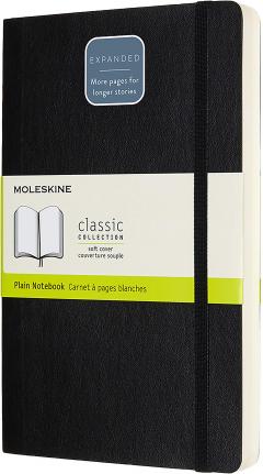 Carnet - Moleskine Expanded Large Plain - Black