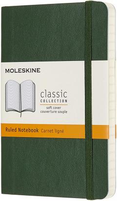 Carnet - Moleskine Classic - Soft Cover, Pocket, Ruled - Myrtle Green