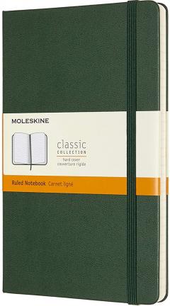 Carnet - Moleskine Classic - Large, Hard Cover, Ruled - Myrtle Green