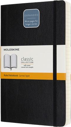 Carnet - Moleskine Expanded Large Ruled - Black