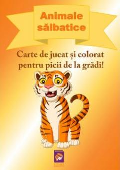 Animale salbatice. Carte de jucat si colorat pentru picii de la gradi