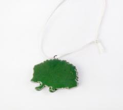 Decoratiune Craciun - Ceramic Hedgehog on String, green