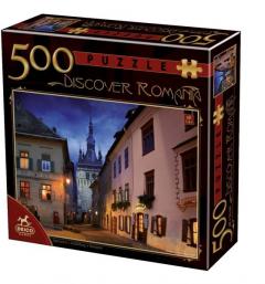 Puzzle - Discover Romania - Sighisoara seara - 500 piese
