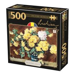 Puzzle Pictori romani - Luchian - Crizanteme Galbene - 500 piese