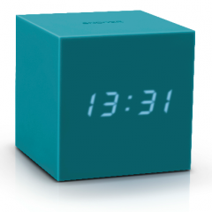 Ceas de birou - Gravity Cube Click Clock - Teal
