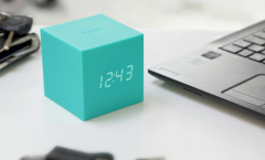 Ceas de birou - Gravity Cube Click Clock - Teal
