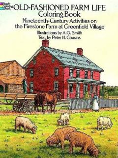 Coperta cărții Old-Fashioned Farm Life Colouring Book