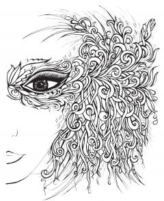  Fanciful Faces Coloring Book