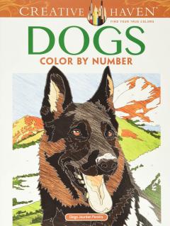 Dogs Color by Number Coloring Book