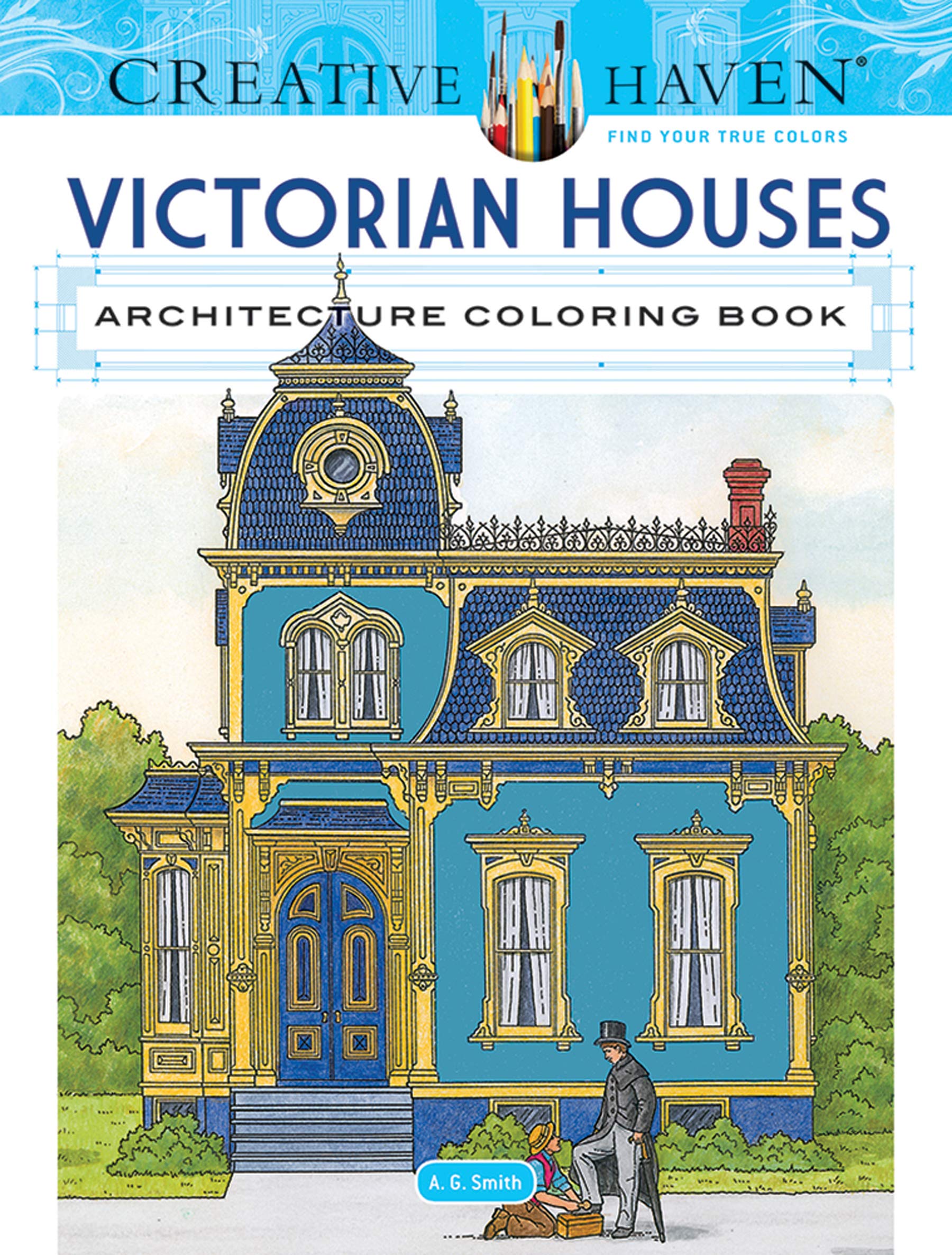 Victorian Houses Architecture Coloring Book
