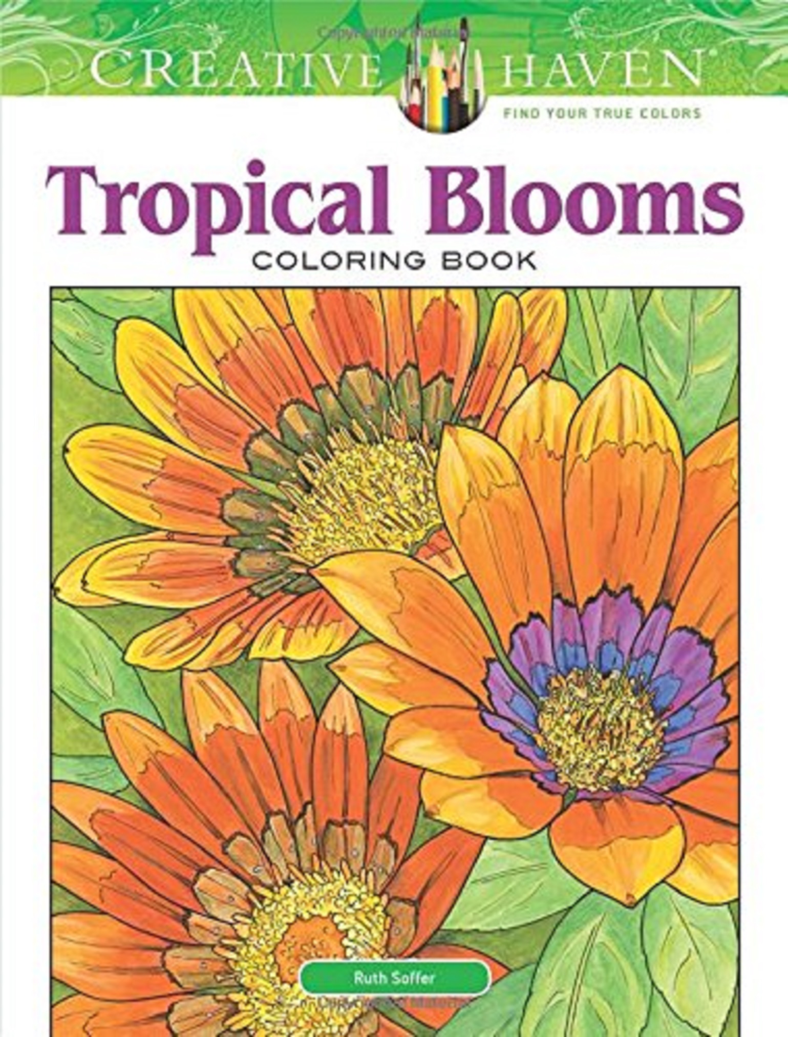 Tropical Blooms Coloring Book