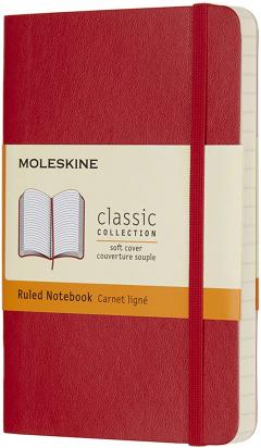 Carnet - Classic - Pocket, Soft Cover, Ruled - Scarlet Red