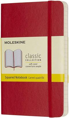 Carnet - Moleskine Classic - Pocket, Soft Cover, Squared - Scarlet Red