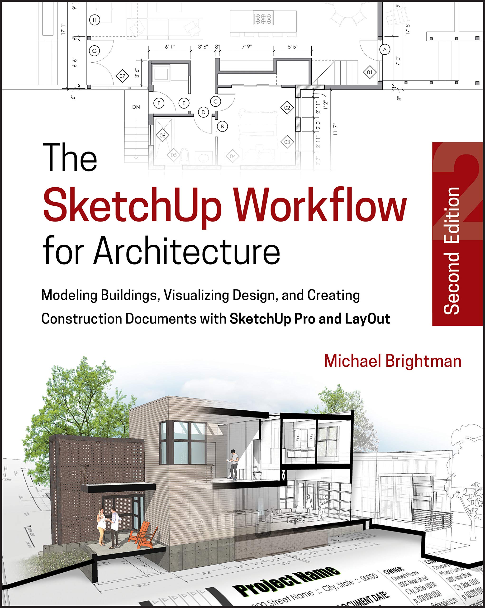 SketchUp workflow for architecture book cover 