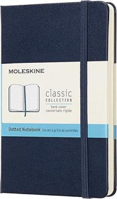 Agenda - Moleskine Sapphire Blue Classic Dotted Paper Notebook, Hard Cover