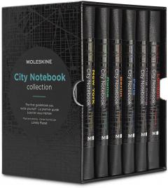 Set 6 carnete - Moleskine City - Black, Pocket, Hard Cover