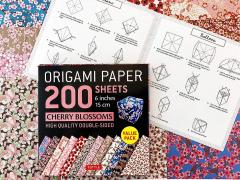 Origami Paper 200 sheets Cherry Blossoms 6 inch (15 cm)