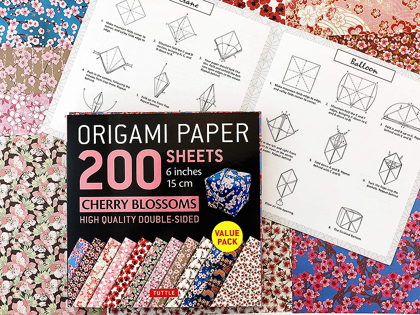 Origami Paper 200 Sheets Cherry Blossoms 6 Inch 15 Cm