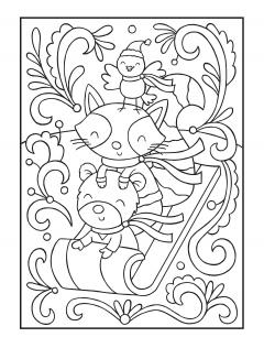 Happy Christmas Coloring Book