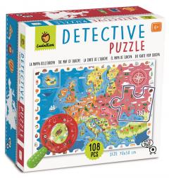 Puzzle 108 piese - Detective Puzzle - Harta Europei
