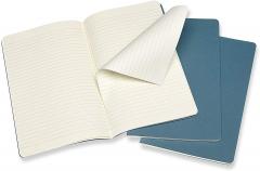 Set 3 caiete - Moleskine Cahier - Large, Ruled - Brisk Blue