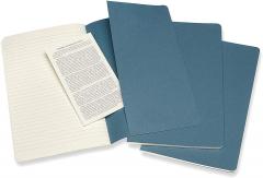 Set 3 caiete - Moleskine Cahier - Large, Ruled - Brisk Blue