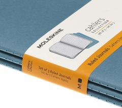 Set 3 caiete - Moleskine Cahier - Large, Ruled - Brisk Blue