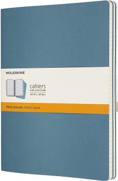 Set 3 caiete - Moleskine Cahier - X-Large, Ruled - Brisk Blue