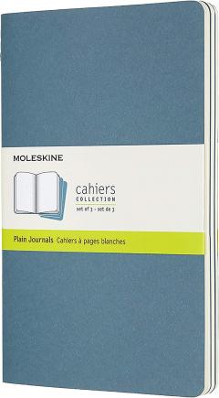 Set 3 carnete - Moleskine Cahier Journal Large Brisk Blue