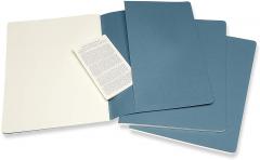 Set 3 caiete - Moleskine Cahier - X-Large, Plain - Brisk Blue