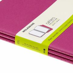 Set 3 caiete - Moleskine Cahier - Extra Large, Plain - Kinetic Pink
