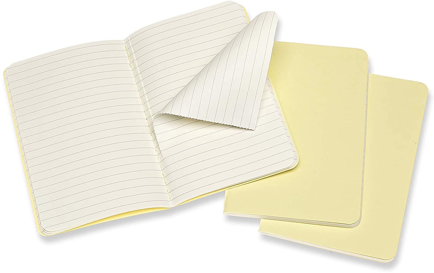 Set 3 Moleskine Cahier Journal Pocket Tender Yellow Moleskine